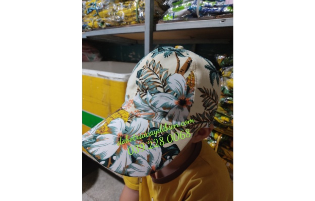 NÓN HOA SỨ KEM